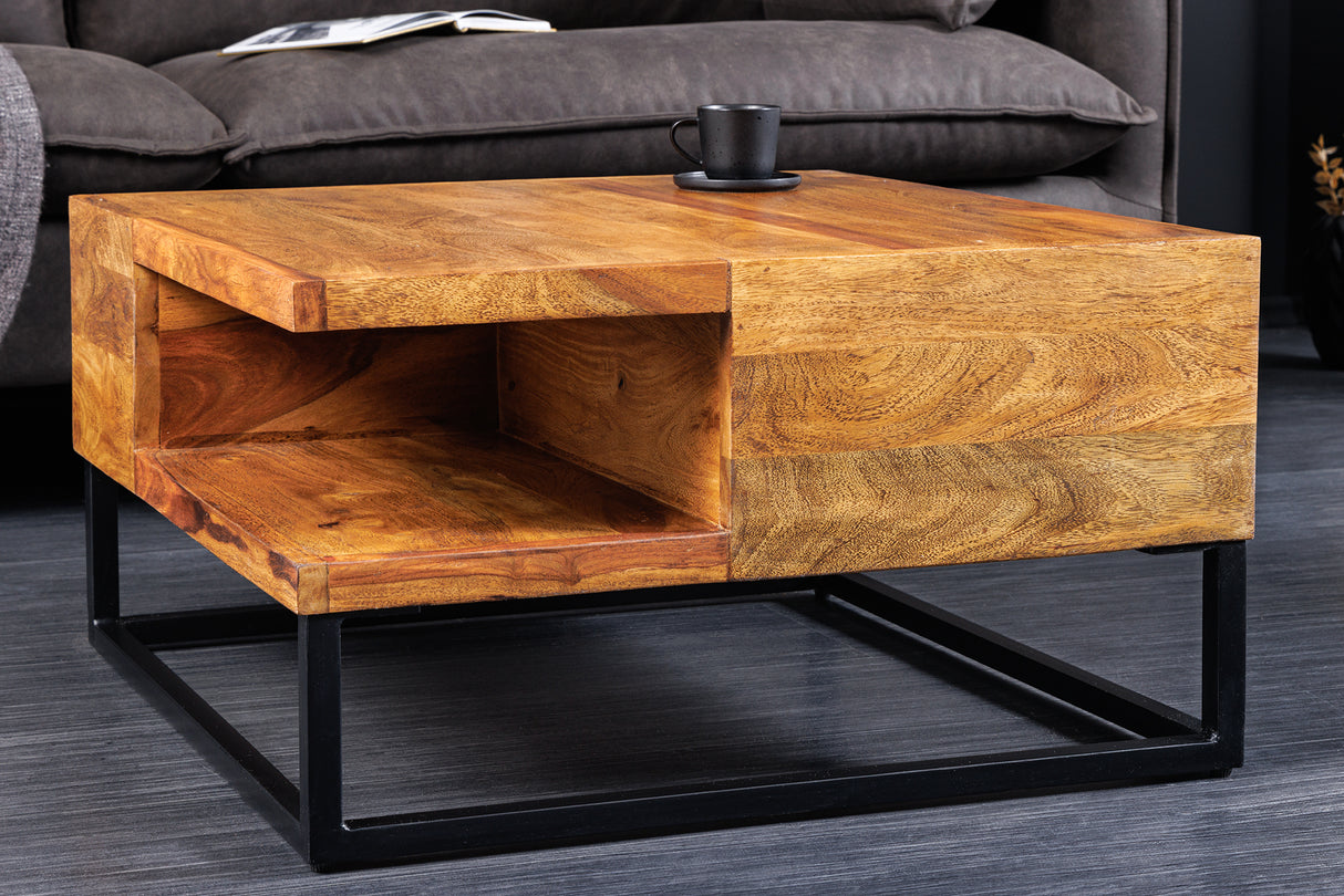 Couchtisch GIANT 60cm Sheesham Steinoptik