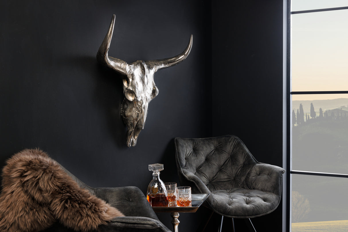 Wall Decoration skull MATADOR silver