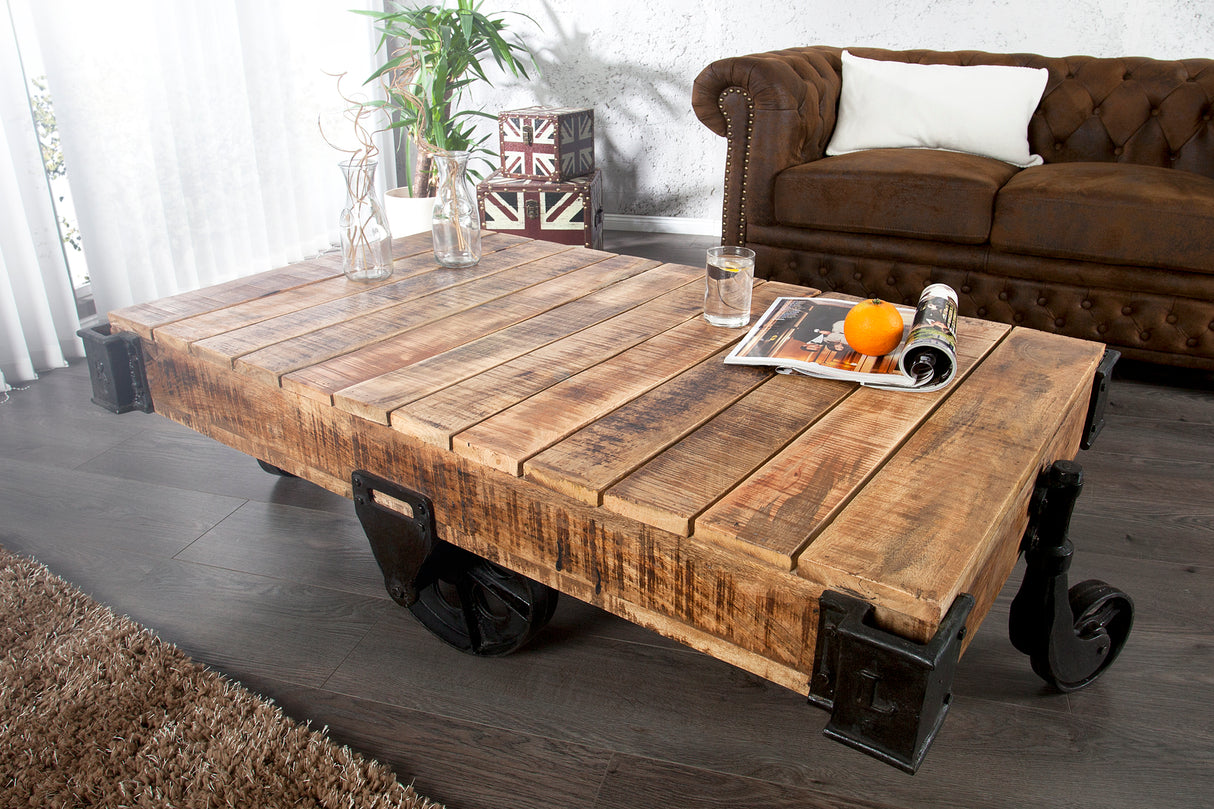 Coffee table RAILWAY 110cm mango wood