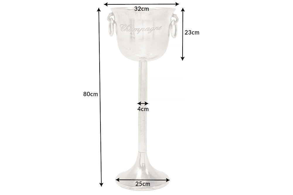 Champagne bucket CHAMPAGNE 80cm antique silver