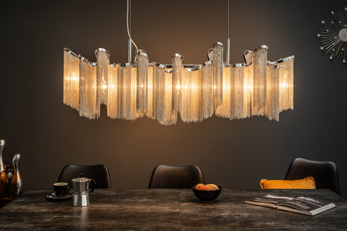 Pendelleuchte ELEGANCE 118cm Metall silber