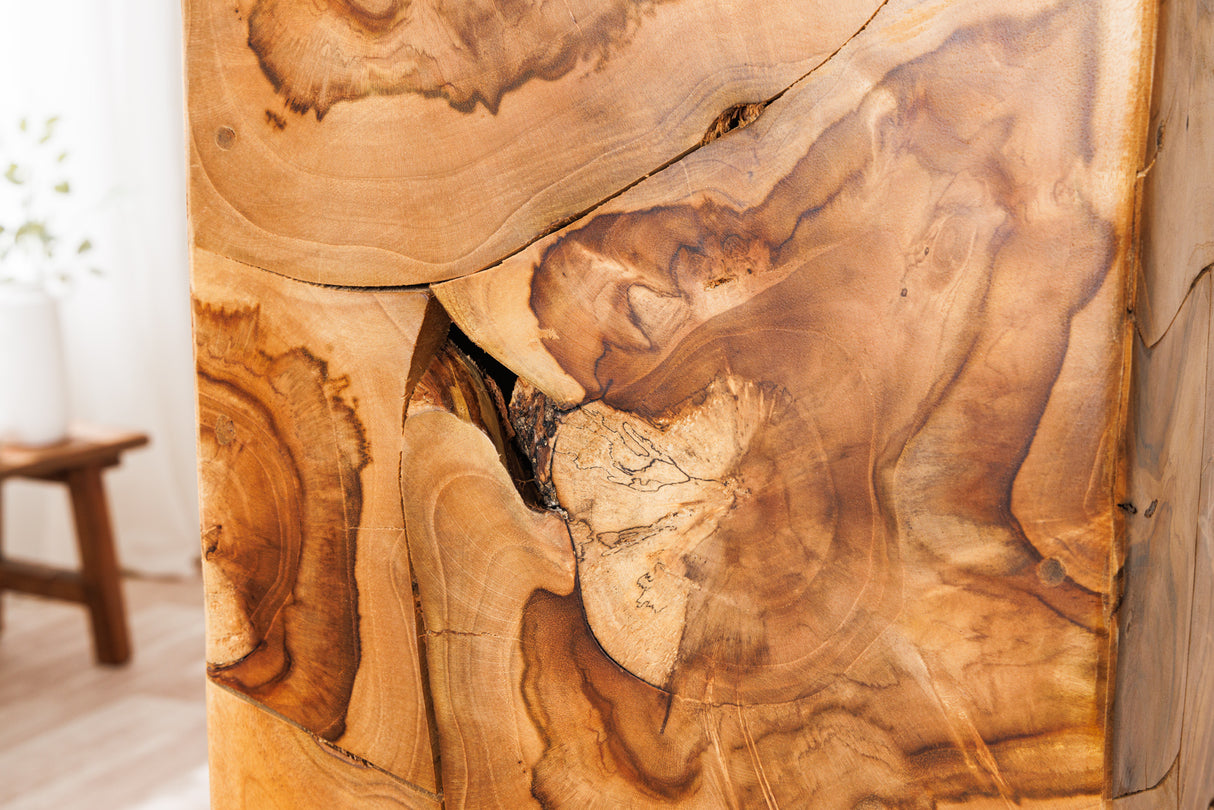 Dekosäule TRIBAL 110cm Teakholz naturbraun