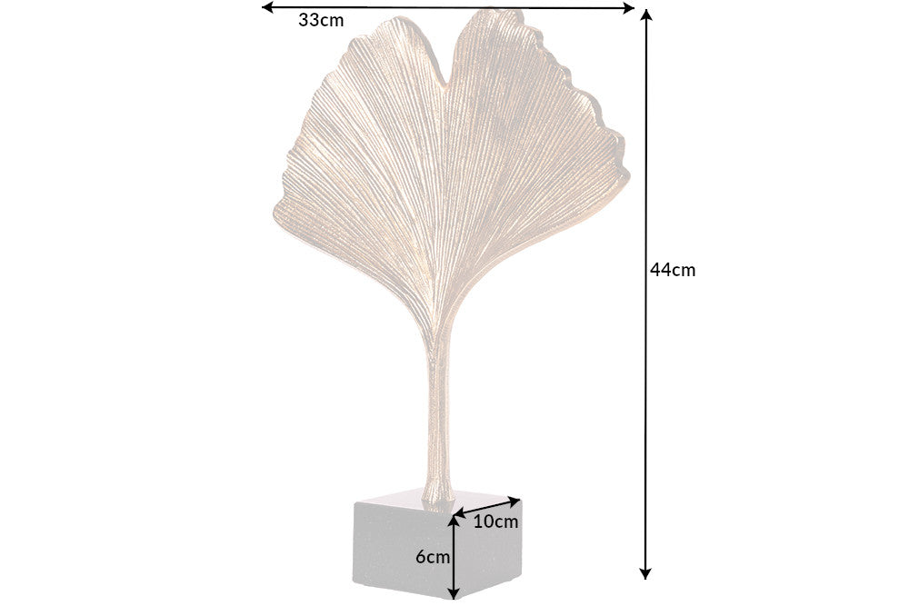 Deration Skulptur GINKGOBLATT 44cm gold