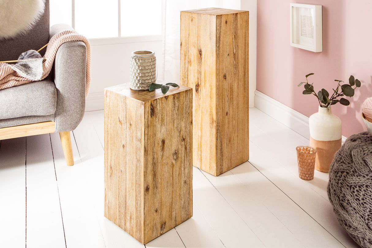 Decoration pillar COLUMNA 75cm acacia teak grey