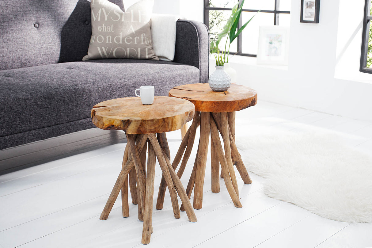 Beistelltisch ROOT 45cm massives Teakholz