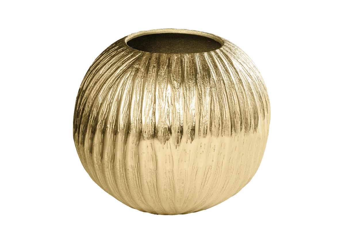 Decor Vase ELEGANCE 20cm with hammer stroke effect antique gold