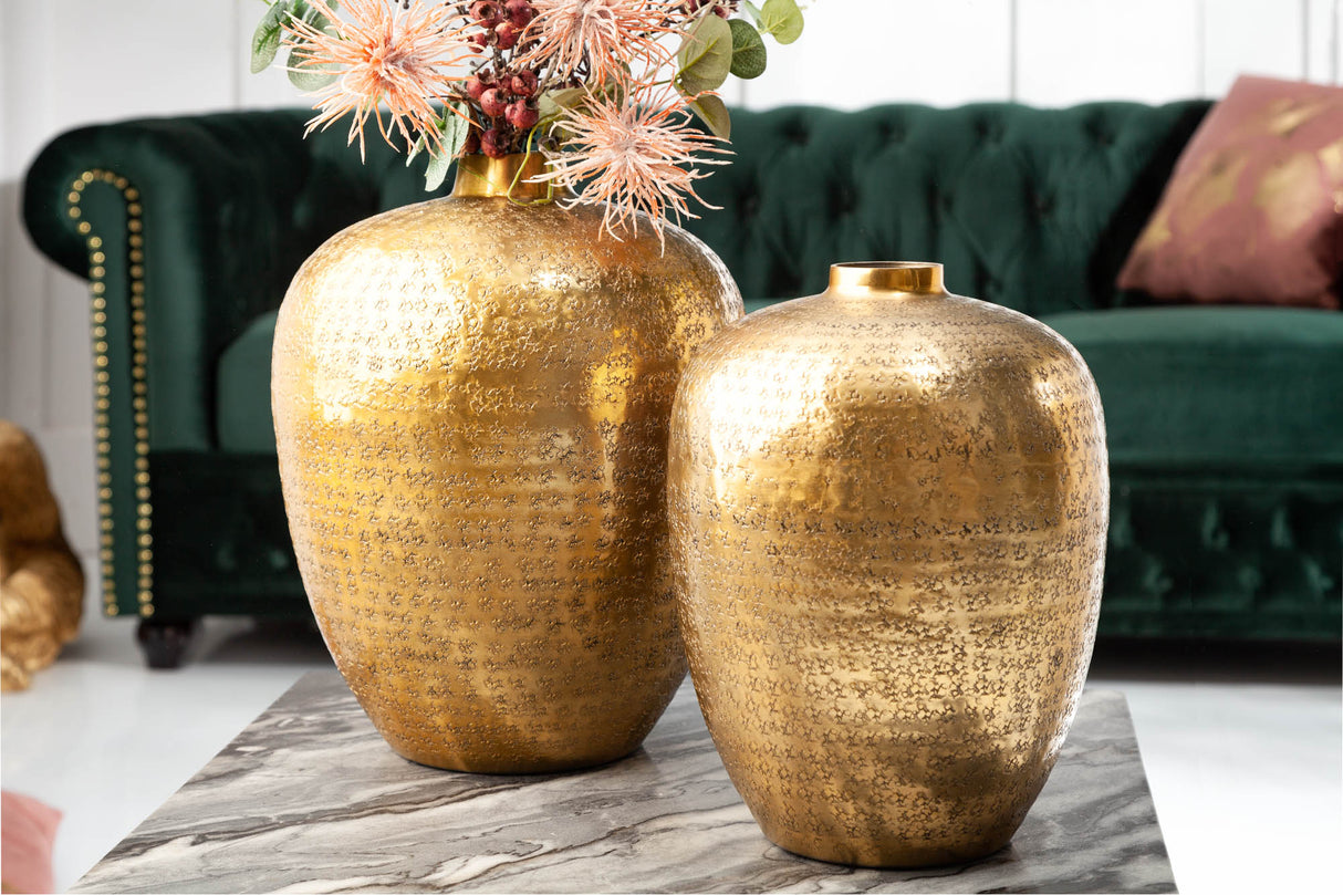 Vase ORIENTAL 27/33cm set of 2 gold
