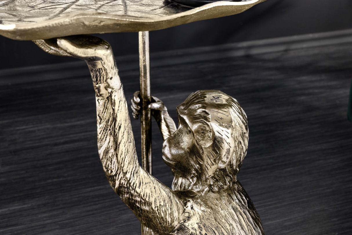 Side table WILDLIFE MONKEY 55cm antique gold