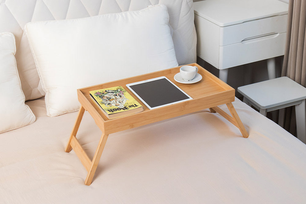 Tray LAGOON SPA 50cm Bamboo natural folding tablet