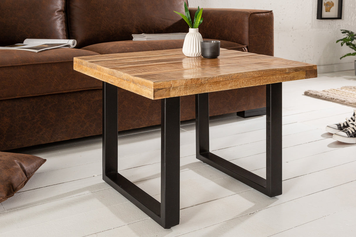 Coffee table IRON CRAFT 60cm U-legs mango wood