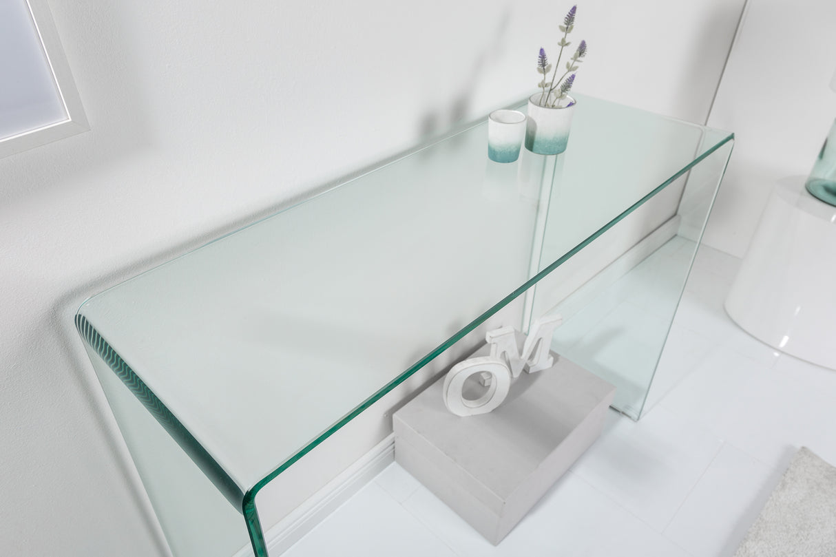Desk office table FANTOME 100cm 12mm tempered glass
