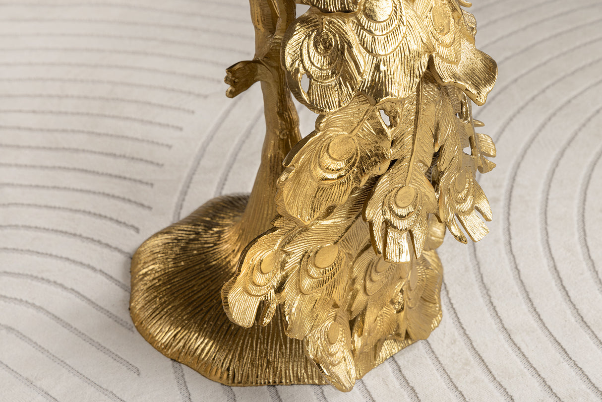 Side table WILDLIFE PEACOCK 75cm gold