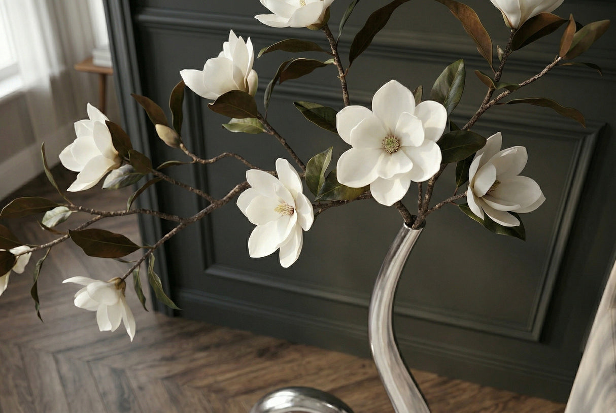 Vase WAVE XL 106cm silber aluminium