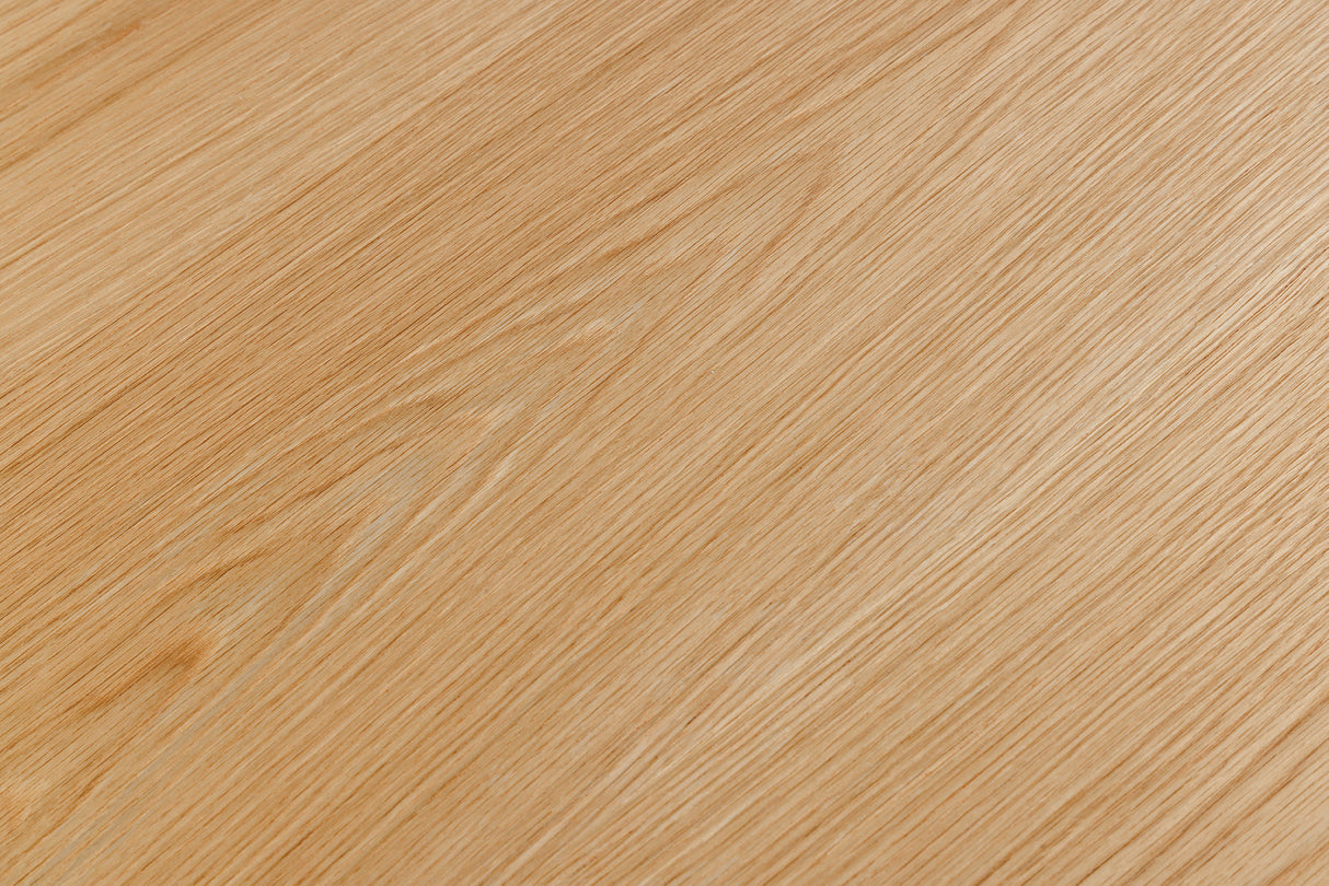 Dining table ZEUS 200cm natural oak wood look w/ black metal frame