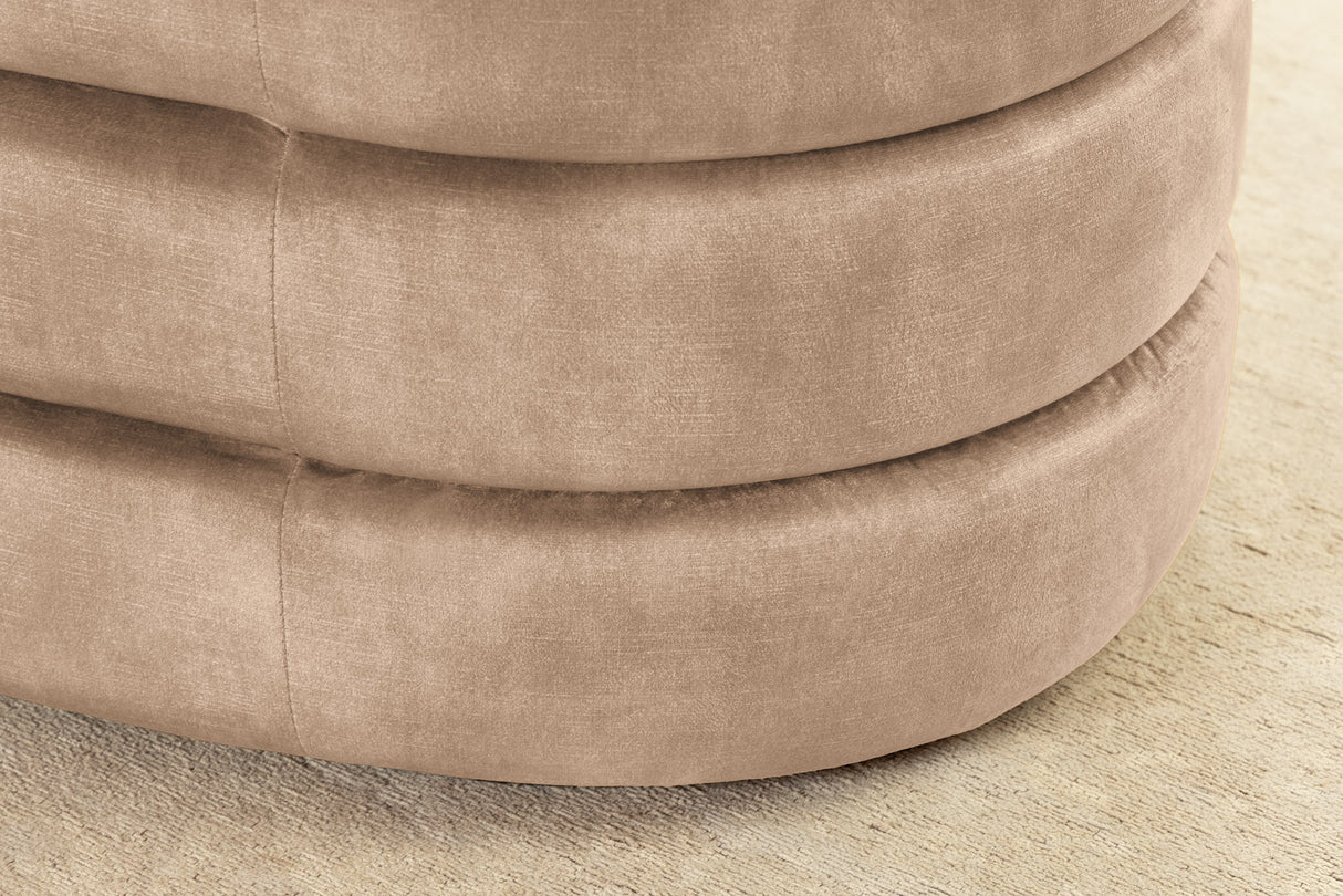 Bench chest VOQUE 115cm velvet champagne w/ storage space bench seat