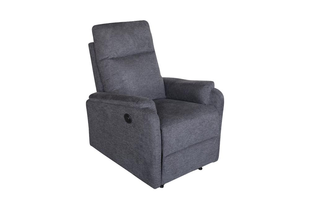Cinema armchair HOLLYWOOD electrically adjustable textured fabric grey