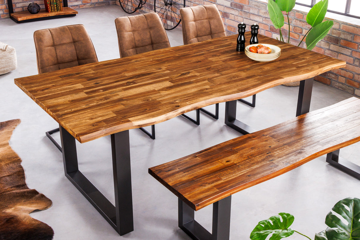 Dining table GENESIS 160cm 35mm acacia wood brown