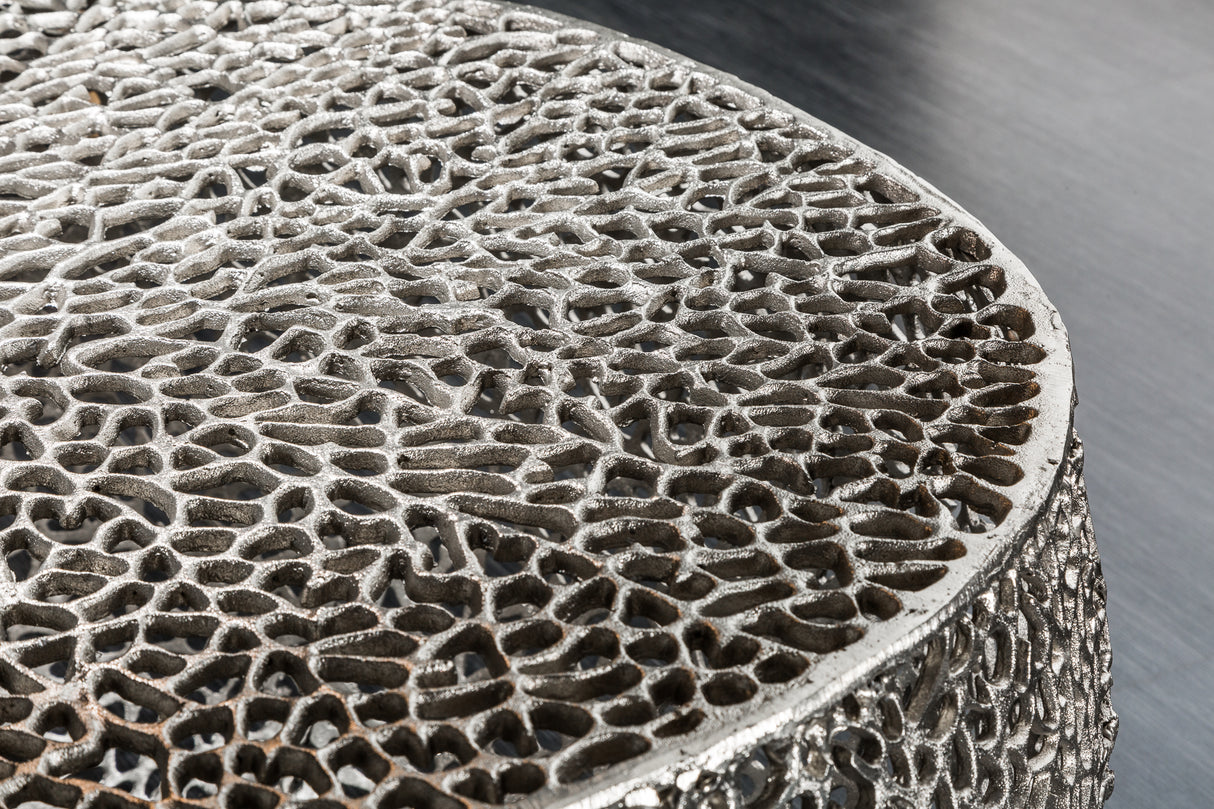 Couchtisch ABSTRACT LEAF 80cm silber
