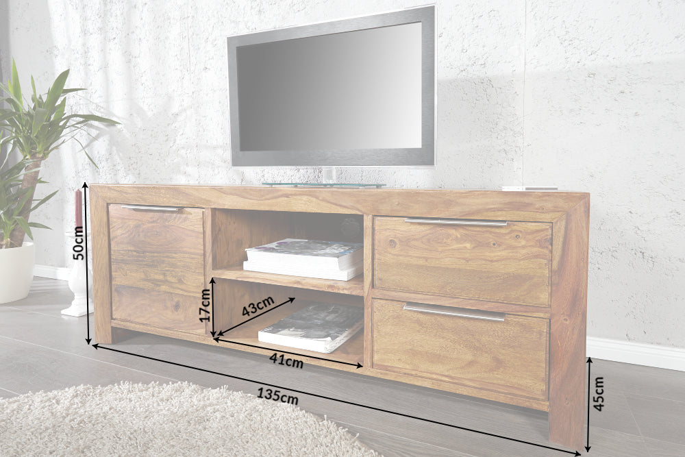 TV-Board LAGOS 135cm Sheesham-Holz