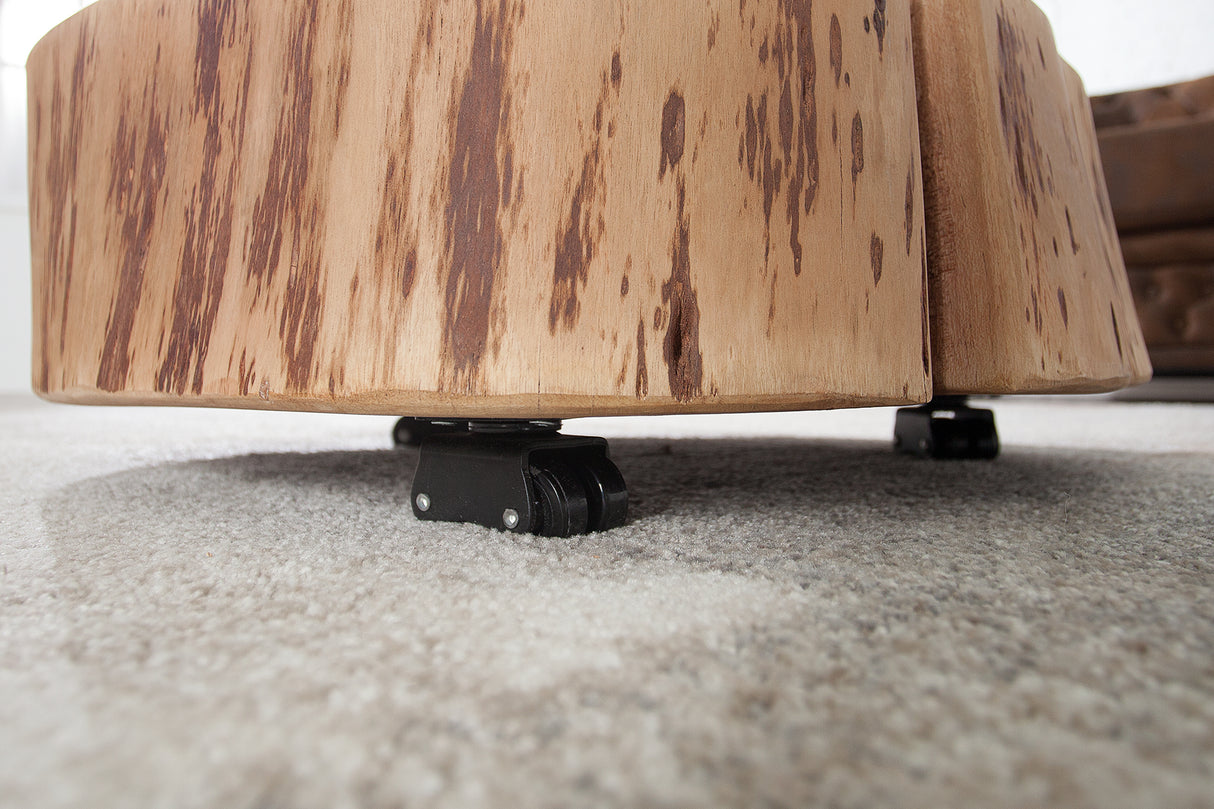 Coffee table GOA 60cm with wheels acacia wood