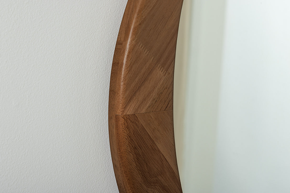 Wandspiegel ORGANIC 65 cm Massivholz Walnussoptik