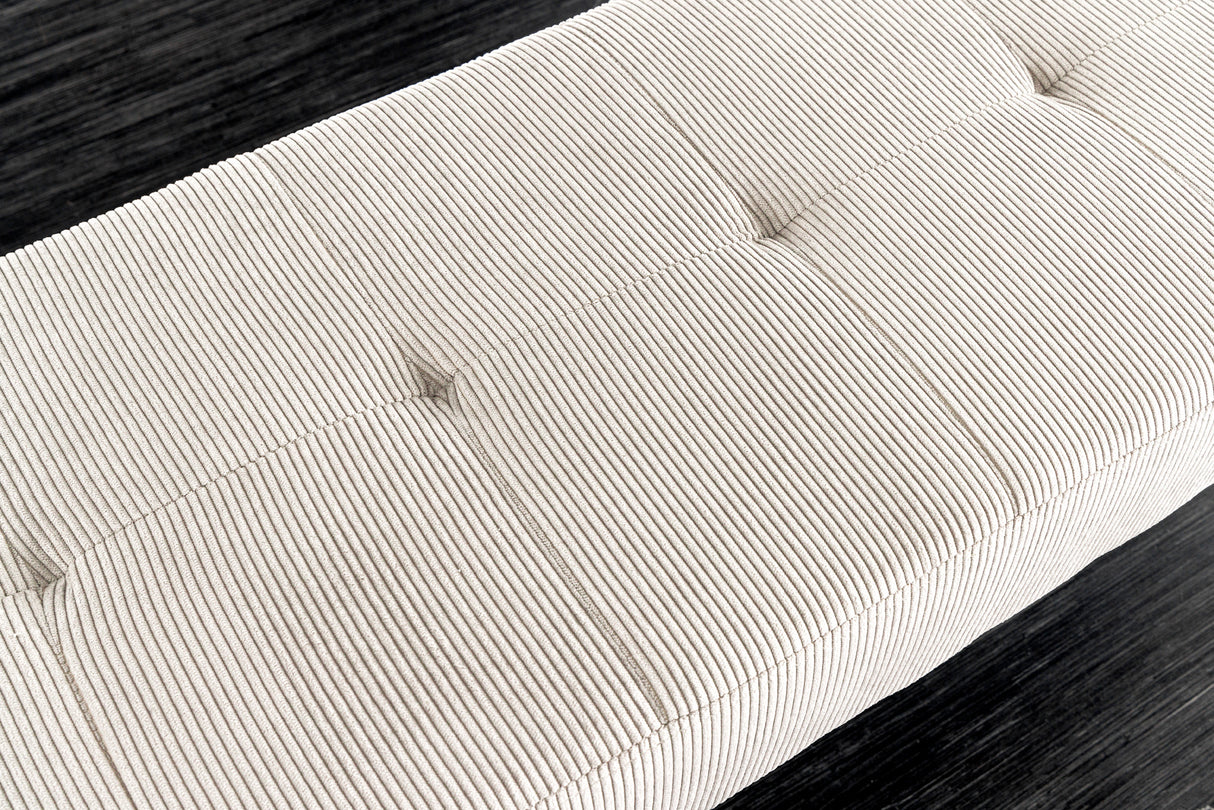 Bench BOUTIQUE 100cm beige cord