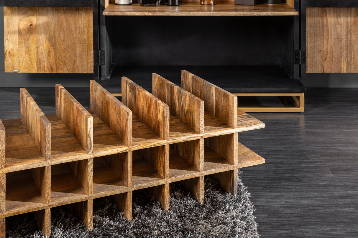 Barschrank SCORPION 140cm 3D Mango schwarz