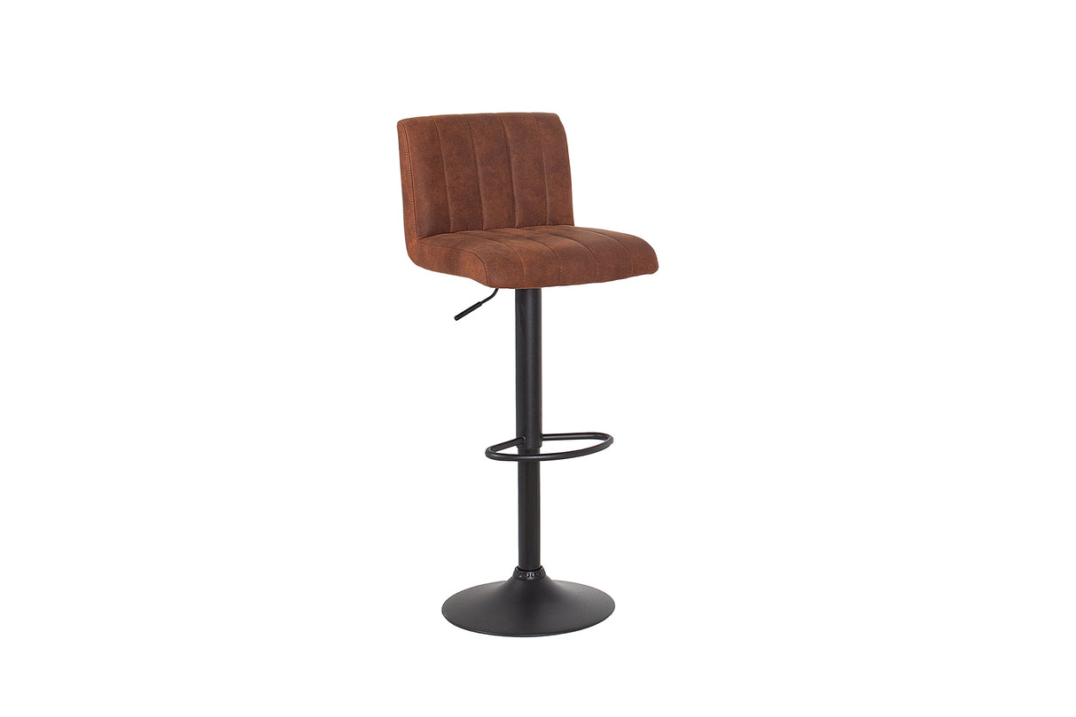 Barhocker PORTLAND 88-109cm Mikrofaser vintage braun