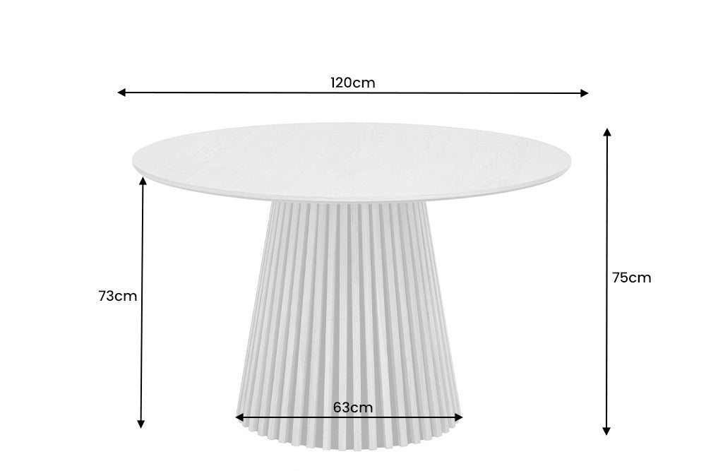 Dining table VALHALLA WOOD Ø 120cm round oak dark