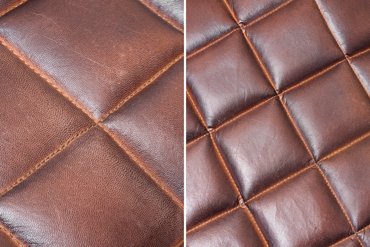 Hocker RIDER 40cm Echtleder braun
