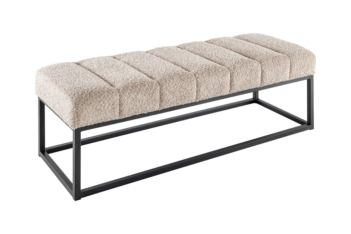 Bench PETIT BEAUTÉ 110cm bouclé champagne greige