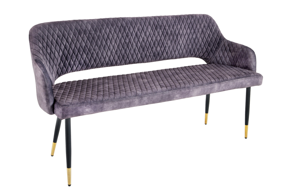 Bank PARIS 160cm samtgrau