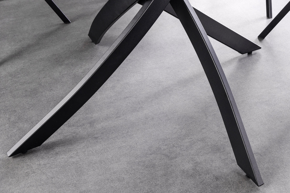 Dining table ALPINE Ø 120cm round ceramic anthracite