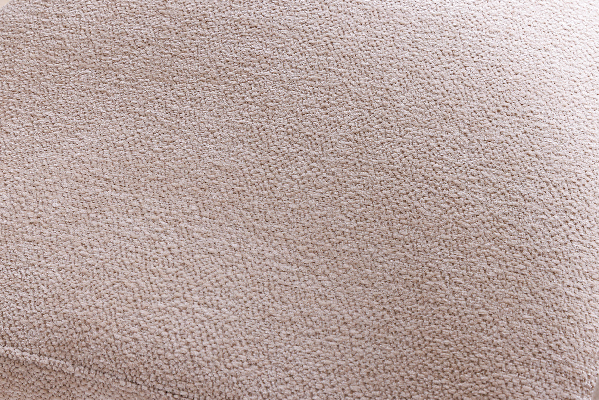 Chair BOUTIQUE beige brushed structured fabric w/ golden legs