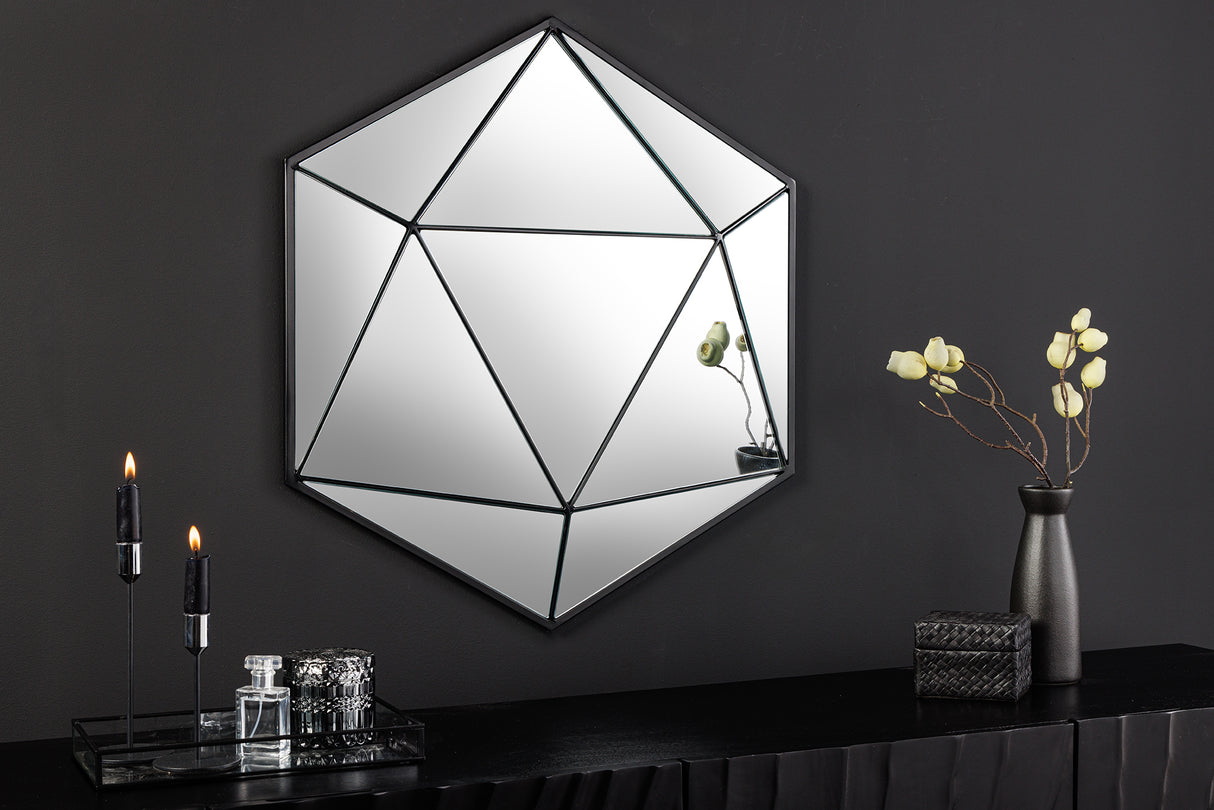 Wandspiegel DIAMOND 60cm schwarz