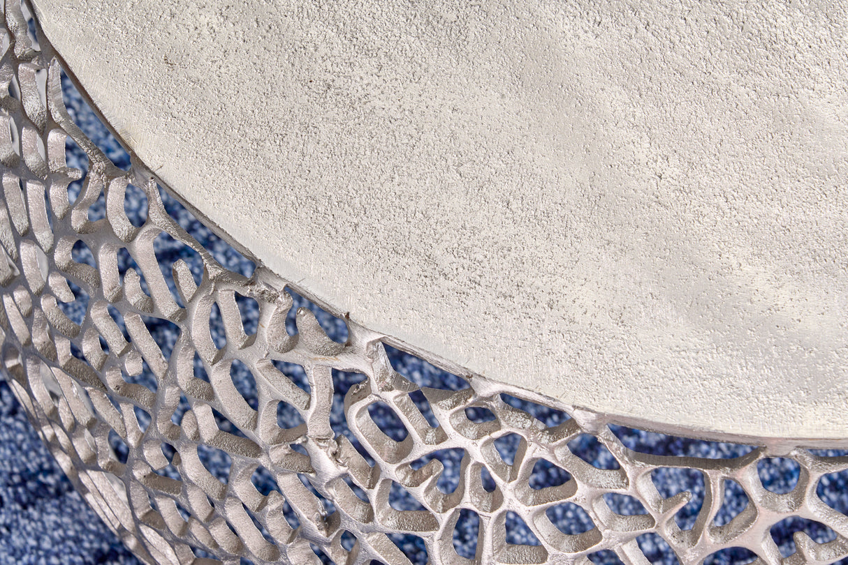 Couchtisch ABSTRACT LEAF 75cm silber