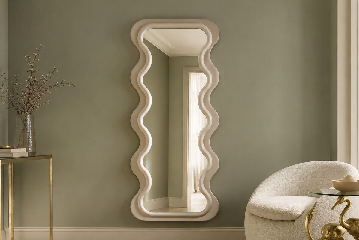 Wall mirror CURVY 160cm greige