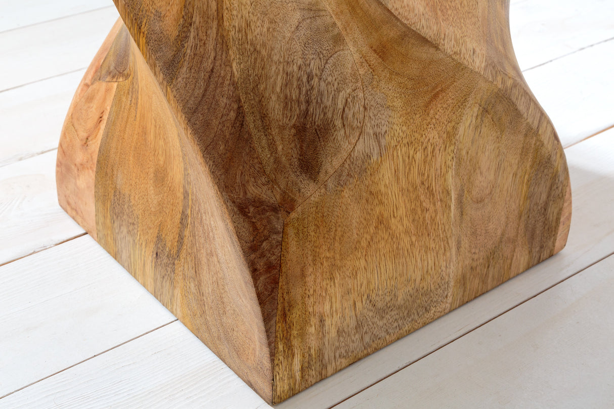 Beistelltisch Hocker TWIST 45cm Mangoholz