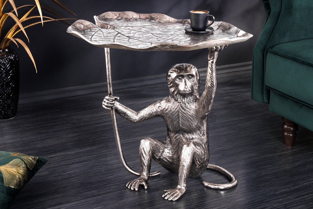Beistelltisch WILDLIFE MONKEY 55cm silber