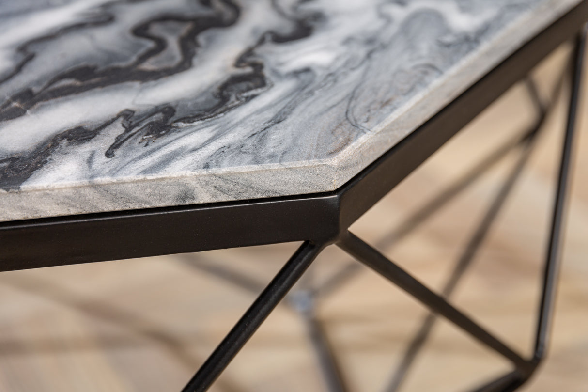 Couchtisch DIAMOND 70cm Marmor grau