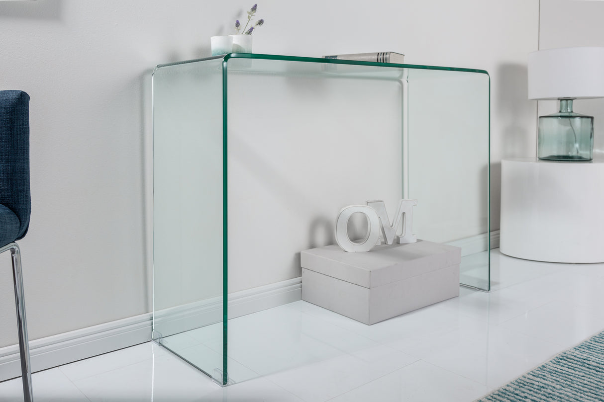 Desk office table FANTOME 100cm 12mm tempered glass