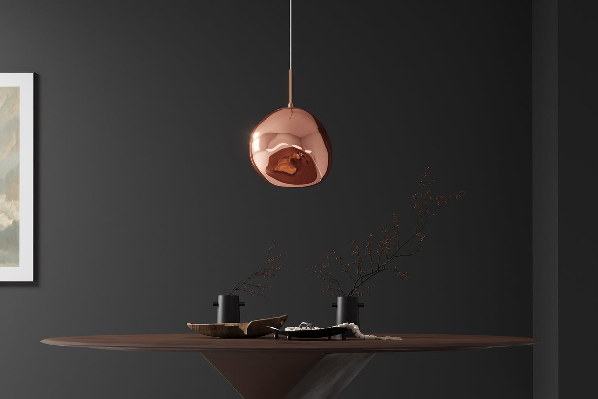 Pendelleuchte LIQUID DIAMOND 35cm Glas kupfer