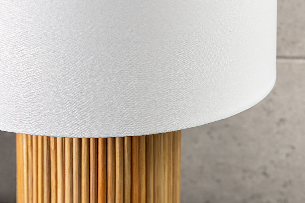 Table lamp GATSBY 50cm willow- and pinewood natural white lampshade
