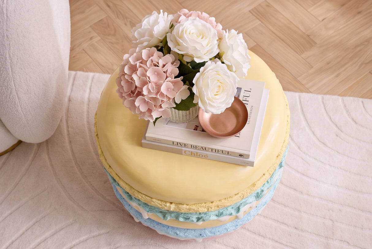 Side table MACARONS 50cm fibre glass multicoloured