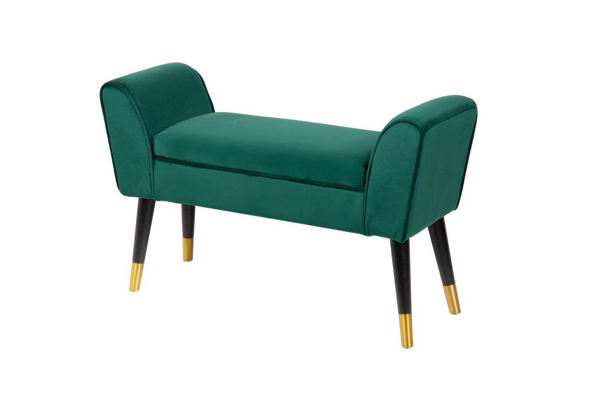Bench SCARLETT 90cm velvet emerald green
