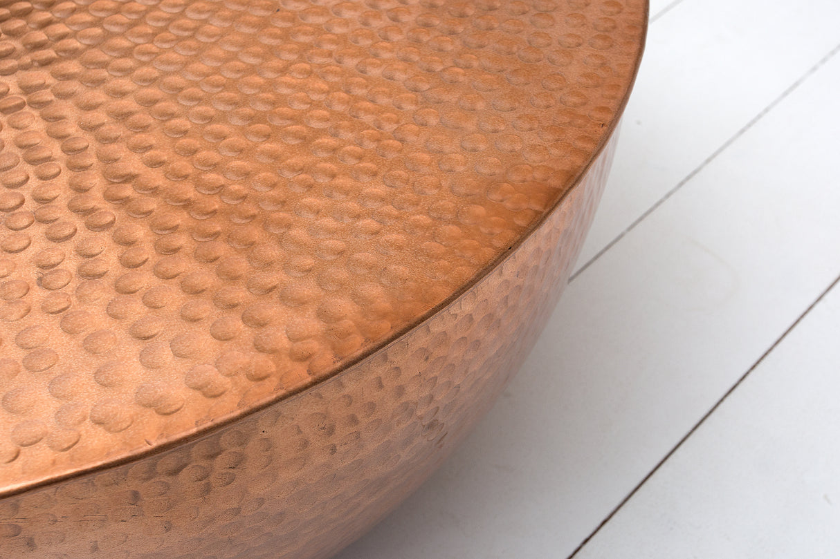 Coffee table ORIENT II 60cm hammer stroke effect copper