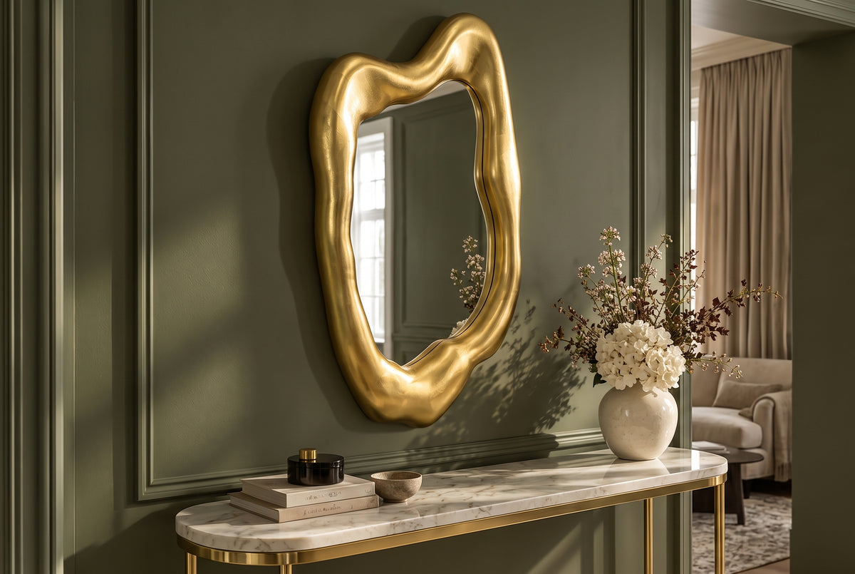 Wandspiegel AURA 90cm gold