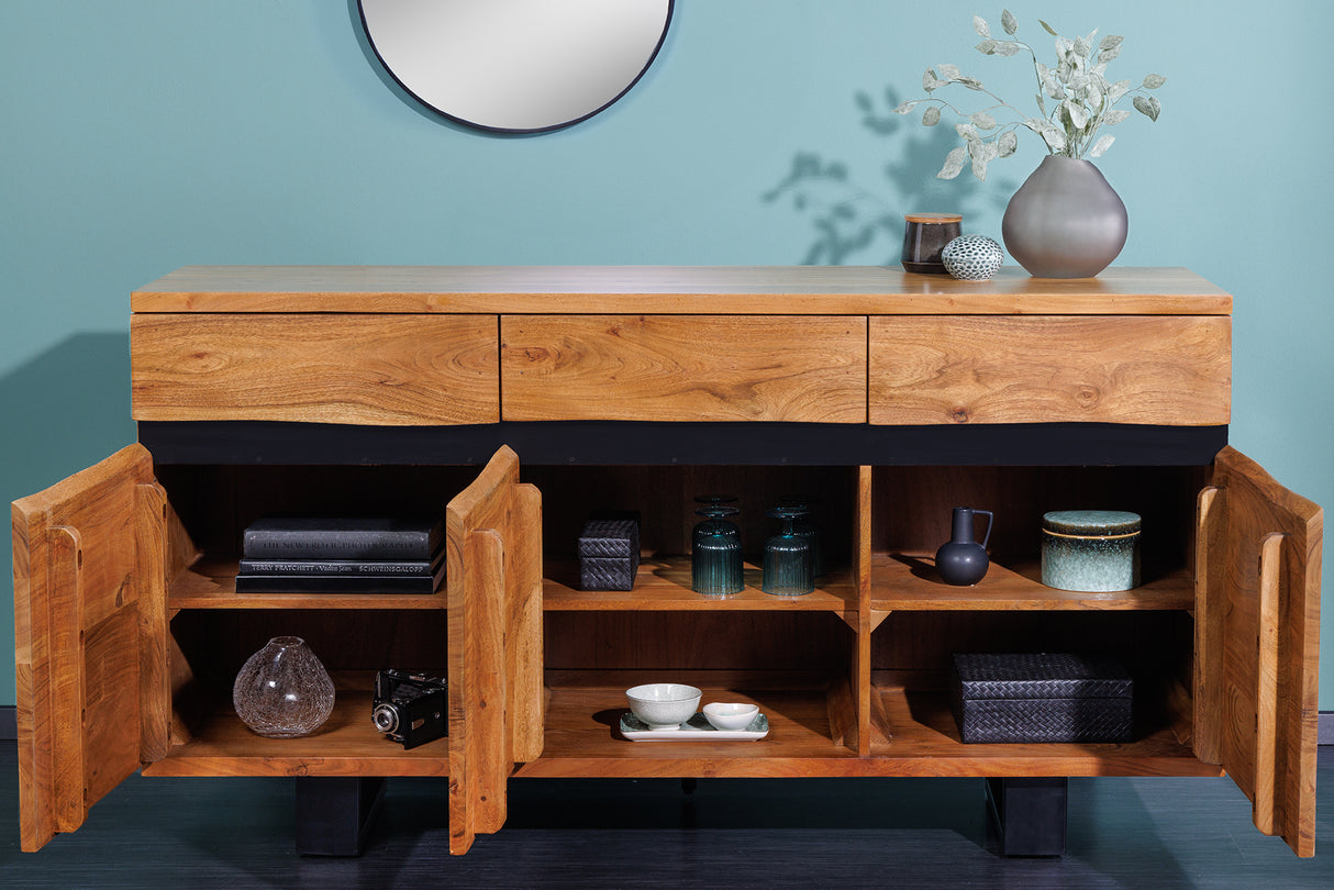 Sideboard MAMMUT 160cm Akazie Honig Finish