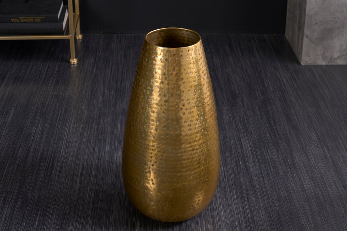 Vase ORIENT 50cm with hammer stroke effect gold