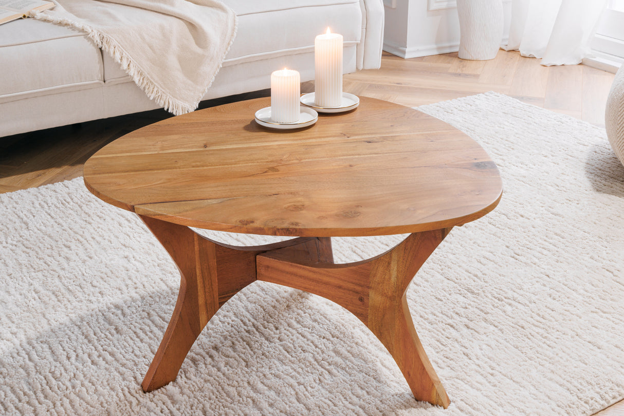 Couchtisch ARCHITECTURE 70cm Akazie Honig Finish